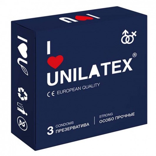 Ультрапрочные презервативы Unilatex Extra Strong - 3 шт. - Unilatex - купить с доставкой в Шахтах