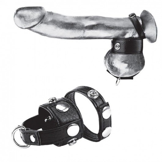 Утяжка для мошонки и пениса Cock Ring With 1  Ball Stretcher And Optional Weight Ring - BlueLine - купить с доставкой в Шахтах