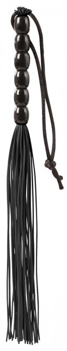 Чёрная мини-плеть из резины Rubber Mini Whip - 22 см. - Blush Novelties - купить с доставкой в Шахтах