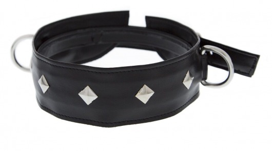 Полиуретановый ошейник с пуклями и D-кольцами Collar with Studs - Blush Novelties - купить с доставкой в Шахтах