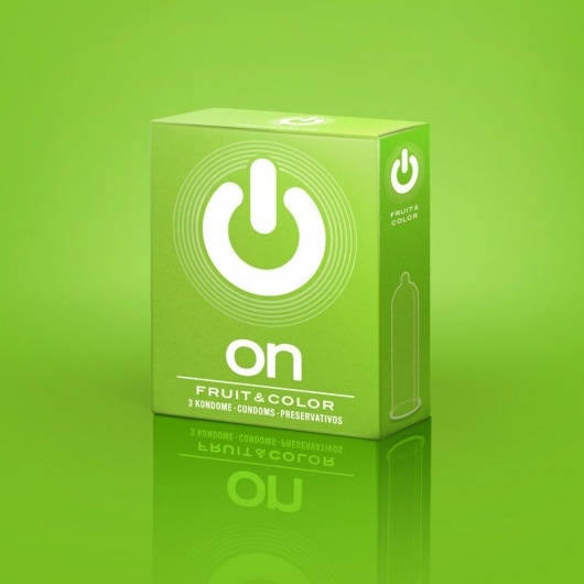 Цветные ароматизированные презервативы ON) Fruit   Color - 3 шт. - ON) - купить с доставкой в Шахтах