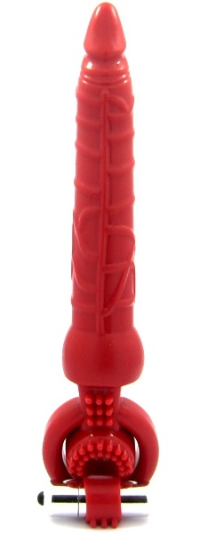 Красная вибронасадка с анальным стимулятором - ToyFa - в Шахтах купить с доставкой