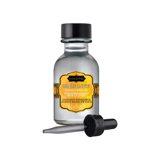 Масло для ласк с ароматом кокоса и ананаса Oil of Love Coconut Pineapple - 22 мл. - Kama Sutra - купить с доставкой в Шахтах