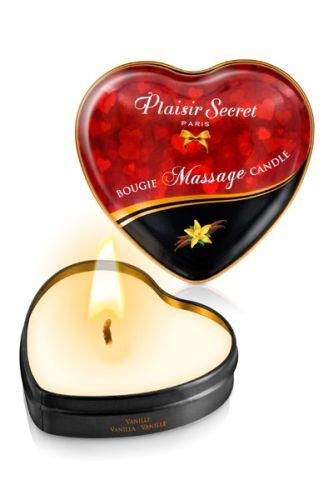 Массажная свеча с ароматом ванили Bougie Massage Candle - 35 мл. - Plaisir Secret - купить с доставкой в Шахтах
