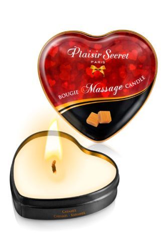 Массажная свеча с ароматом карамели Bougie Massage Candle - 35 мл. - Plaisir Secret - купить с доставкой в Шахтах