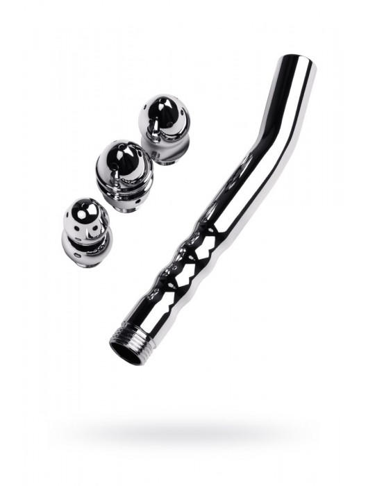 Металлический анальный душ с тремя насадками - ToyFa - купить с доставкой в Шахтах