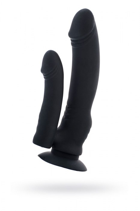 Чёрный вибратор для двойного проникновения - 19,5 см. - ToyFa