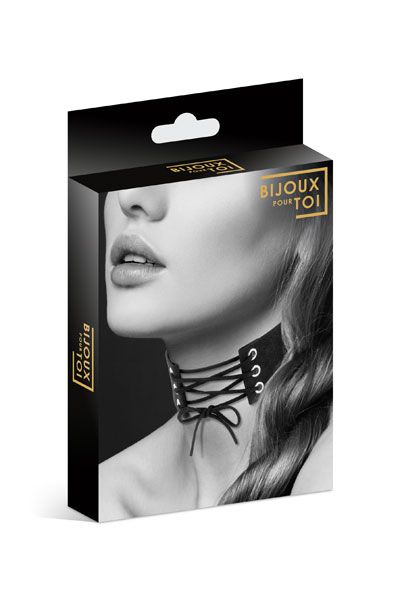 Оригинальный ошейник-чокер со шнуровкой - Bijoux Pour Toi - купить с доставкой в Шахтах
