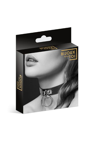 Узенький ошейник из полиуретана с кольцом - Bijoux Pour Toi - купить с доставкой в Шахтах