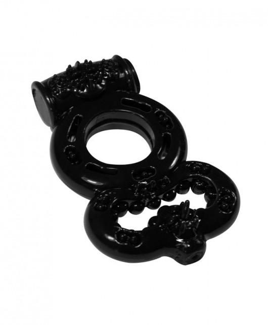 Чёрное эрекционное кольцо Rings Treadle с подхватом - Lola Games - в Шахтах купить с доставкой