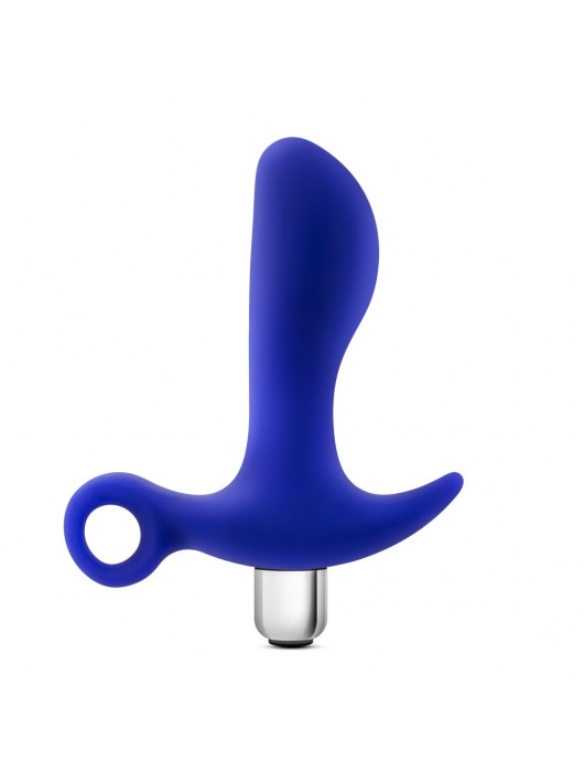 Синий стимулятор простаты с ручкой-кольцом Performance Prostimulator 02 - Blush Novelties - в Шахтах купить с доставкой