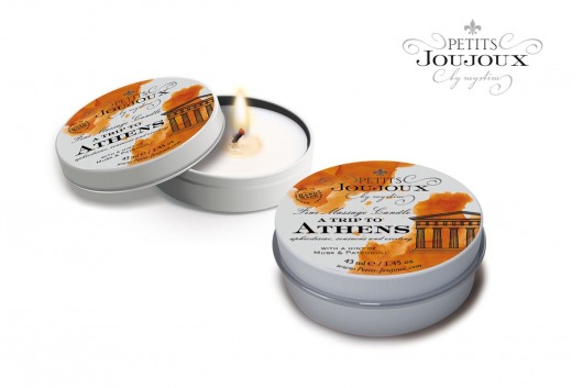 Массажная свеча Petits Joujoux Athens с ароматом муската и пачули - 33 гр. - MyStim - купить с доставкой в Шахтах