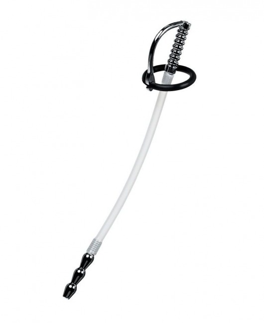 Силиконовый уретральный плаг со сменными фиксирующими кольцами Metal - ToyFa - купить с доставкой в Шахтах