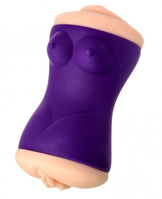 Двухсторонний мастурбатор JOS YARA в фиолетовой колбе - JOS - в Шахтах купить с доставкой