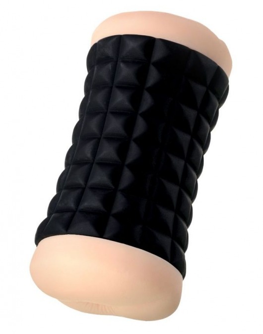 Двухсторонний мастурбатор JOS JANICE в черном цилиндре - JOS - в Шахтах купить с доставкой