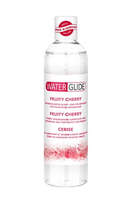 Лубрикант на водной основе с ароматом вишни FRUITY CHERRY - 300 мл. - Waterglide - купить с доставкой в Шахтах
