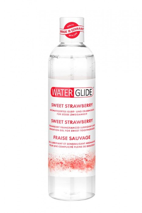 Лубрикант на водной основе с ароматом клубники SWEET STRAWBERRY - 300 мл. - Waterglide - купить с доставкой в Шахтах