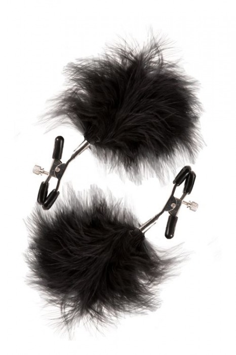 Зажимы для сосков с пухом FEATHERED NIPPLE CLAMPS - Blush Novelties - купить с доставкой в Шахтах