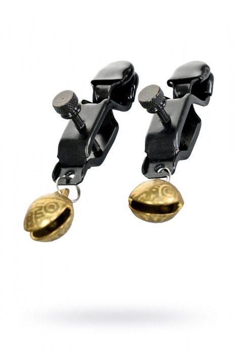 Черно-золотистые зажимы для сосков TOYFA Theatre - ToyFa - купить с доставкой в Шахтах