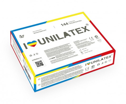 Разноцветные ароматизированные презервативы Unilatex Multifruits - 144 шт. - Unilatex - купить с доставкой в Шахтах