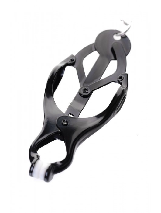 Черно-серебристые зажимы для сосков с кольцом для пениса TOYFA Metal - ToyFa - купить с доставкой в Шахтах