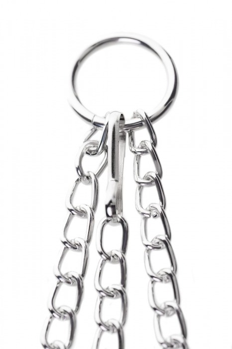 Серебристо-чёрные зажимы для сосков с кольцом для пениса TOYFA Metal - ToyFa - купить с доставкой в Шахтах