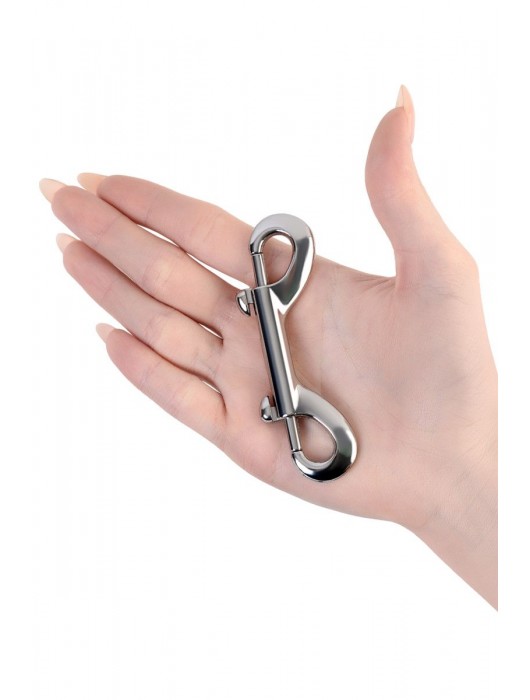 Серебристый двухсторонний карабин TOYFA Metal - ToyFa - купить с доставкой в Шахтах