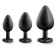 Набор черных анальных пробок с красным кристаллом-сердечком Bling Plugs Training Kit - Blush Novelties - купить с доставкой в Шахтах