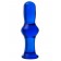 Голубая стеклянная анальная втулка - 12 см. - Sexus