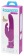 Лиловый вибратор Curve Thrusting Rechargeable Rabbit Vibrator - 24,1 см. - Happy Rabbit