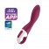 Малиновый вибромассажер для стимуляции G-точки Heated Thrill - 20,6 см. - Satisfyer купить в Шахтах с доставкой в Orgasmix.ru Малиновый вибромассажер для стимуляции G-точки Heated Thrill - 20,6 см. - Satisfyer