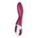 Малиновый вибромассажер для стимуляции G-точки Heated Thrill - 20,6 см. - Satisfyer купить в Шахтах с доставкой в Orgasmix.ru Малиновый вибромассажер для стимуляции G-точки Heated Thrill - 20,6 см. - Satisfyer