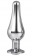 Серебристая анальная пробка с кристаллом Silver Pleasure Plug S - 9 см. - Dream Toys