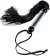 Черный мини-флоггер с резиновыми хвостами - 26 см. - ToyFa - купить с доставкой в Шахтах