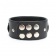 Черный кожаный ошейник с короткими шипами - БДСМ Арсенал - купить с доставкой в Шахтах