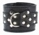 Чёрные наручники  из кожи с пряжкой - БДСМ Арсенал - купить с доставкой в Шахтах