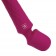 Бордовый вибромассажер Luna - 21,4 см. - HOT planet