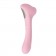 Нежно-розовый двусторонний стимулятор Daisy Massager - 20,2 см. - Adrien Lastic